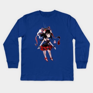 Cute Gothic Girl Kids Long Sleeve T-Shirt